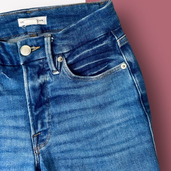 Good American ‘Good Legs Straight’ Jeans in “Indigo025” Wash Size 25 - Picture 8 of 16